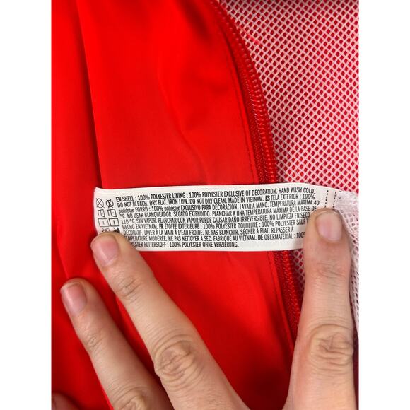 Speedo Red Neon Yellow Pullover Windbreaker Jacket Men’s XL Athletic - Picture 7 of 11